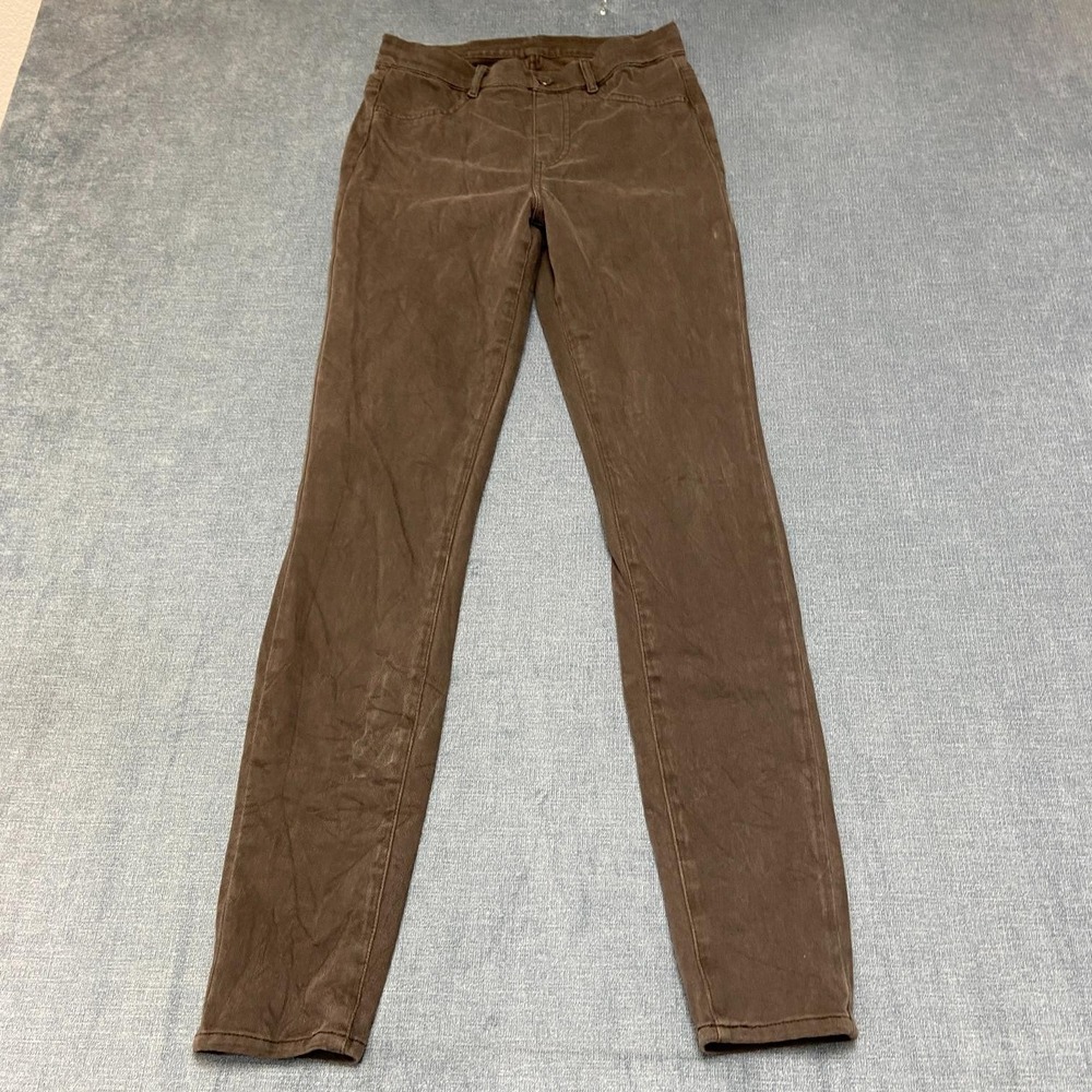 Uniqlo Jeans Womens S 26-27 Brown Denim Cotton Stretch Mid Rise Skinny Leg